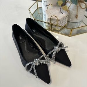 Zara LIMITED EDITION bow flat shoes size 36